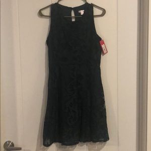 Hunter green lace dress